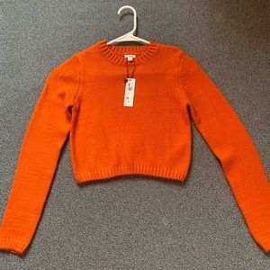 NWT Garage Orange Crop Sweater